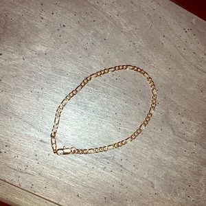 18kt gold filled Figaro ankle bracelet